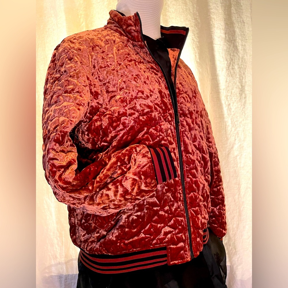 Bernardo Velvet jacket, lined for warmth!